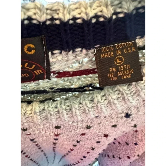 Authentic issue 90 mens‎ Polka Dot Crew Neck Sweater Size L - Picture 4 of 5